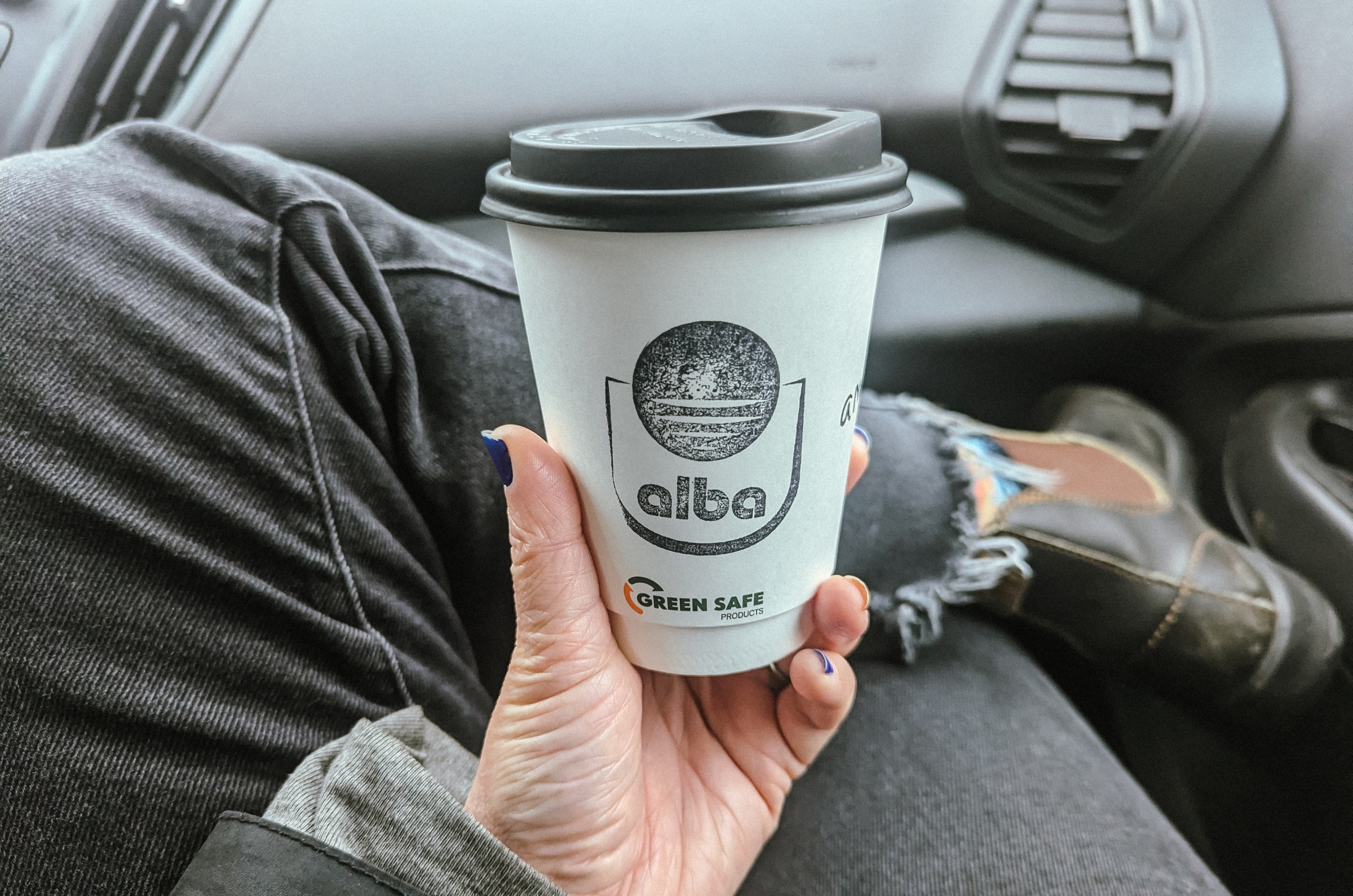 Coffee cup from Alba Detroit.